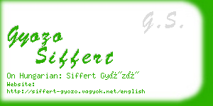gyozo siffert business card